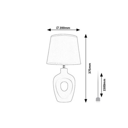 Rabalux - Lámpara de mesa 1xE14/25W/230V beige