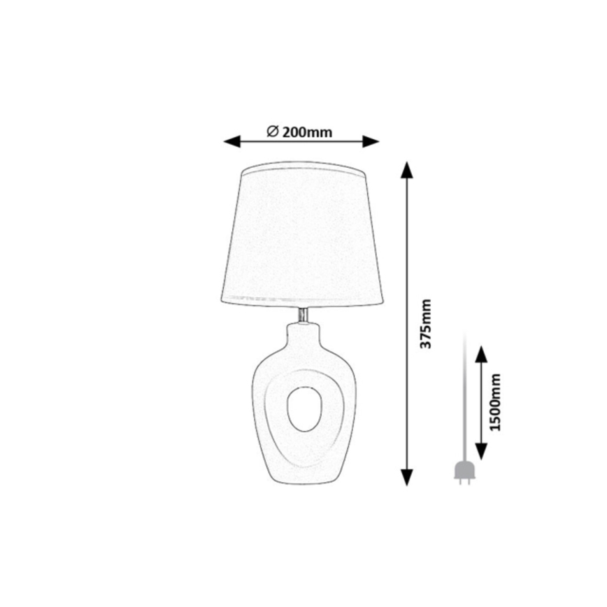 Rabalux - Lámpara de mesa 1xE14/25W/230V beige
