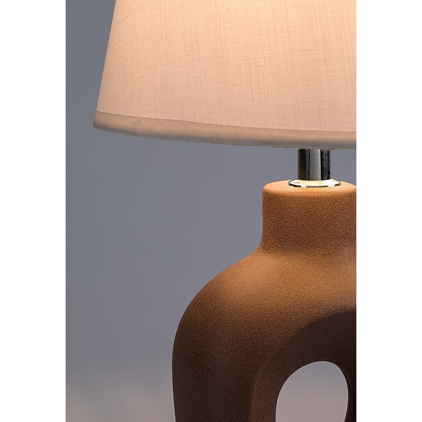 Rabalux - Lámpara de sobremesa 1xE14/25W/230V marrón/crema