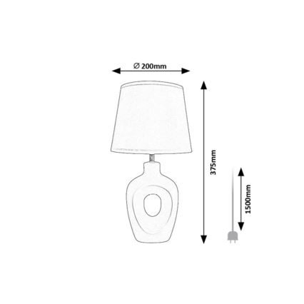 Rabalux - Lámpara de sobremesa 1xE14/25W/230V marrón/crema
