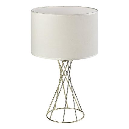 Rabalux - Lámpara de mesa 1xE27/40W/230V dorada/blanca