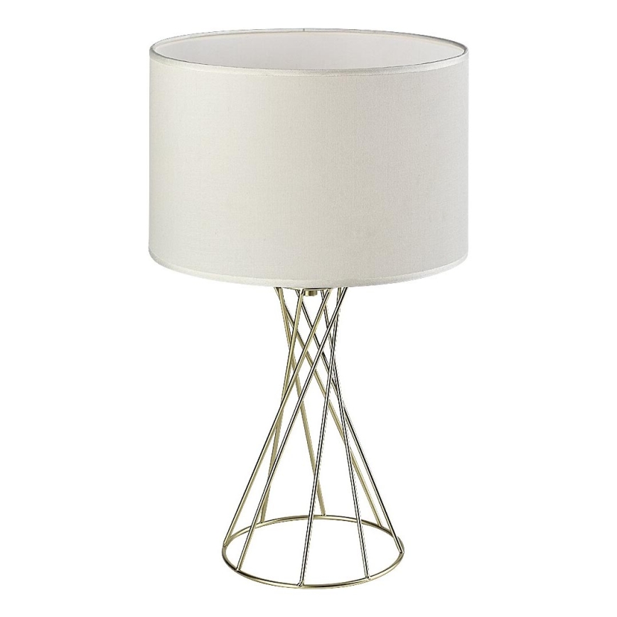 Rabalux - Lámpara de mesa 1xE27/40W/230V dorada/blanca