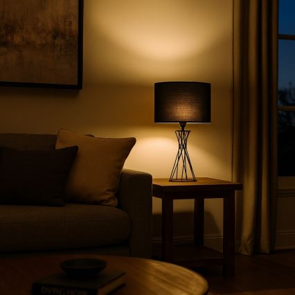 Rabalux - Lámpara de mesa 1xE27/40W/230V negra