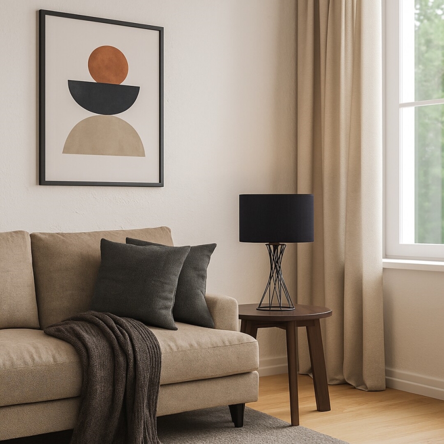 Rabalux - Lámpara de mesa 1xE27/40W/230V negra