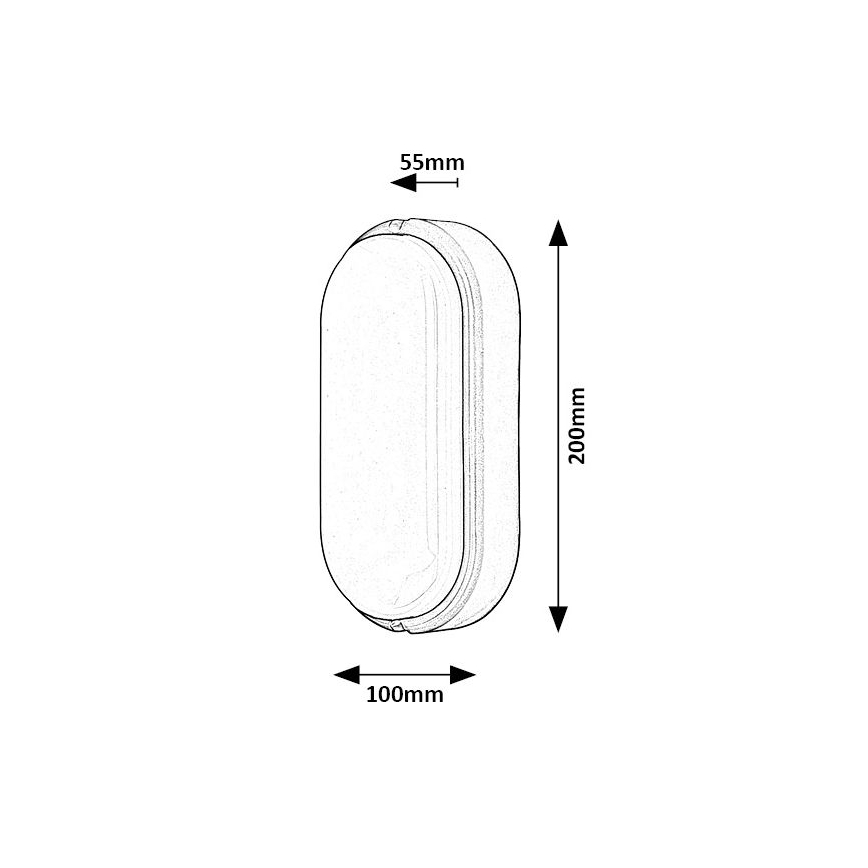Rabalux - Lámpara de techo LED para exterior LED/15W/230V IP54 negra