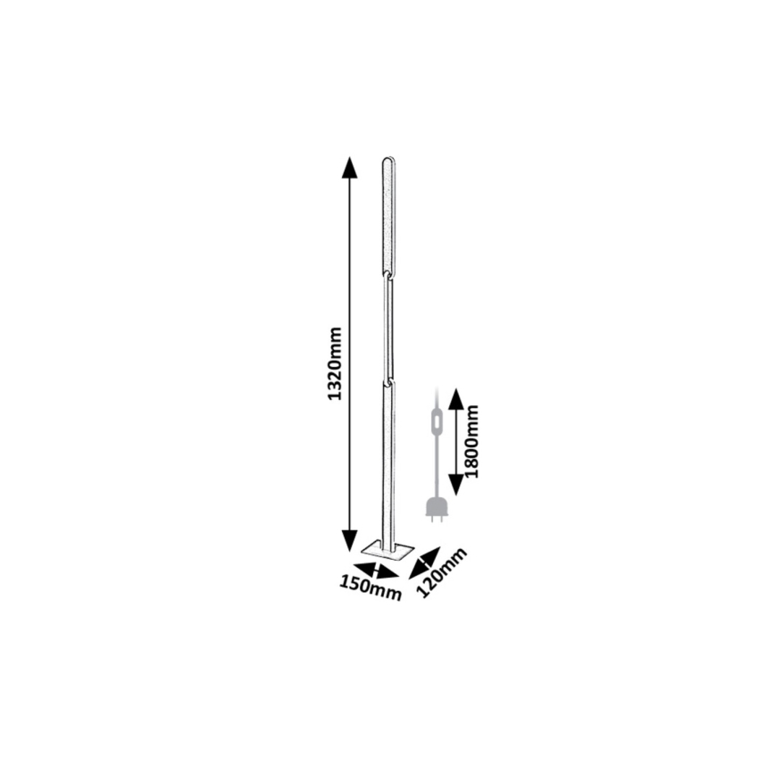 Rabalux - Lámpara de pie LED regulable LED/33W/230V 3000/4000K negro