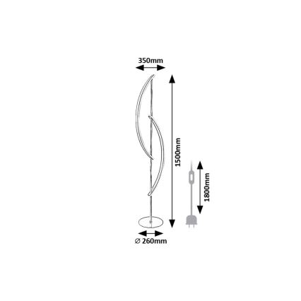 Rabalux - Lámpara LED de pie LED/30W/230V