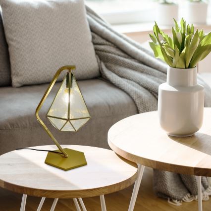 Rabalux - Lámpara de mesa vitral Tiffany 1xE14/40W/230V dorado