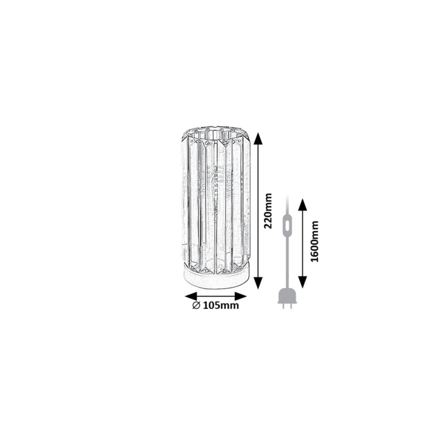 Rabalux - Lámpara de mesa 1xE27/40W/230V