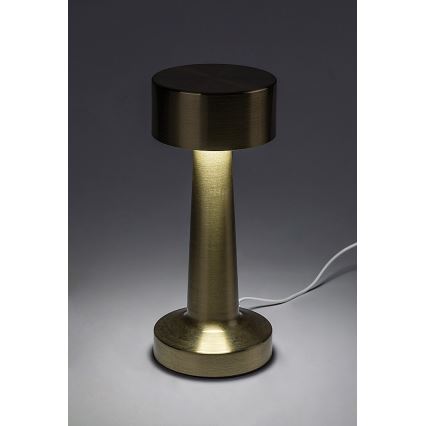 Rabalux 74207 - Lámpara LED de mesa táctil recargable SENAN LED/2,7W/5V 1200mAh dorado
