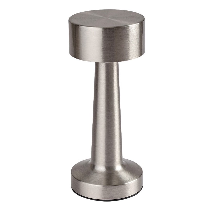 Rabalux - LED Lámpara de mesa táctil recargable LED/2,7W/5V 1200mAh 3000/4000/6000K cromo mate