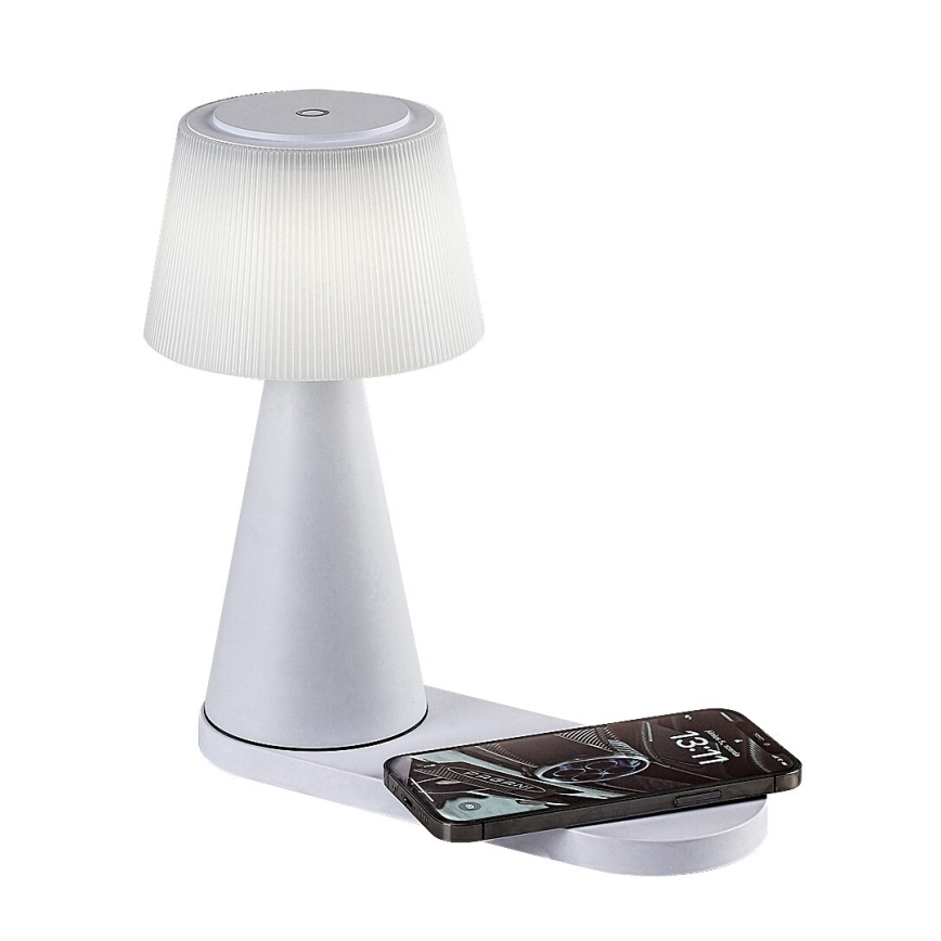 Rabalux - LED Lámpara de mesa recargable con dimmer con carga inalámbrica LED/5W/5V 3000/4000/5000K