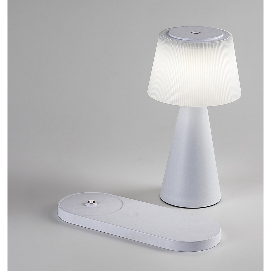 Rabalux - LED Lámpara de mesa recargable con dimmer con carga inalámbrica LED/5W/5V 3000/4000/5000K