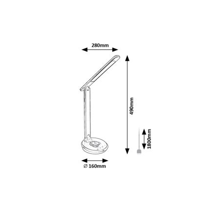 Rabalux - LED RGB Lámpara de mesa táctil regulable LED/6W/230V 3000/4000/5000K negro