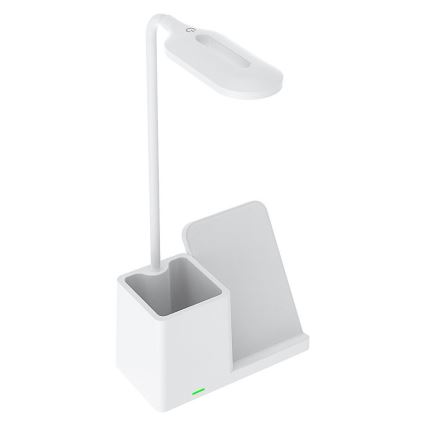 Rabalux - Lámpara de mesa LED regulable con cargador inalámbrico QI LED/4W/5V 3000/4000/6500K blanco