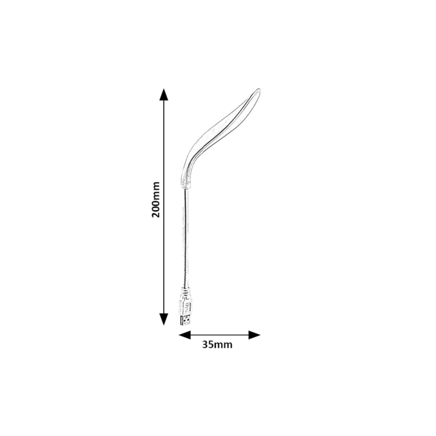 Rabalux - LED Flexible USB pequeño lámpara LED/2W/5V