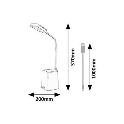 Rabalux - Lámpara de mesa LED regulable LED/6W/230V 5000K rosa