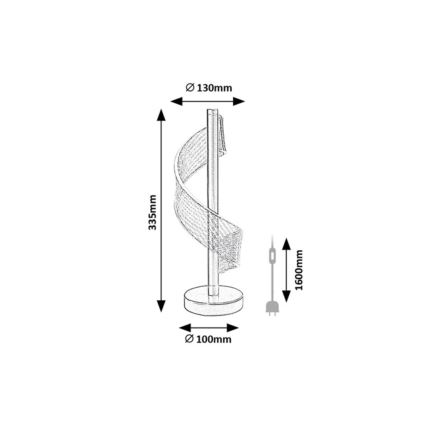 Rabalux - Lámpara de mesa LED, 6W, 230V, 3000K