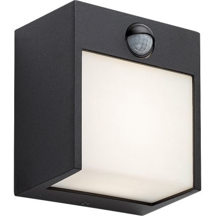 Rabalux - Lámpara de pared LED para exterior con sensor LED/12W/230V negro IP44