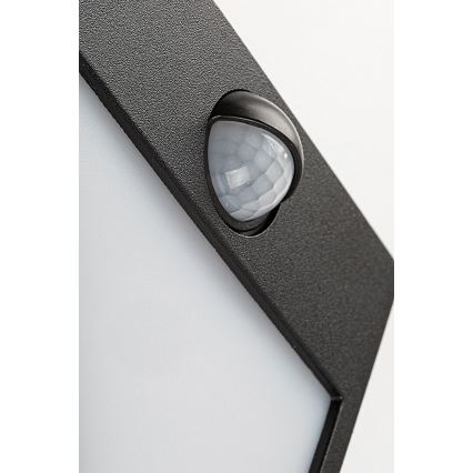 Rabalux - Lámpara de pared LED para exterior con sensor LED/12W/230V negro IP44
