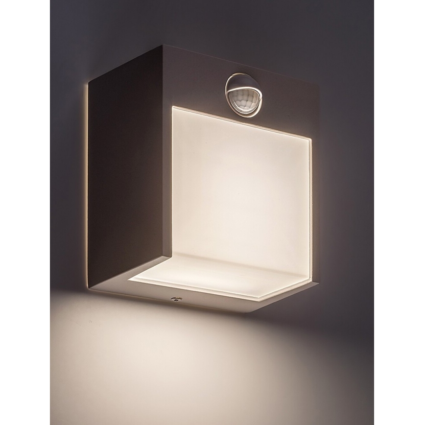 Rabalux - LED Aplique de exterior con sensor LED/12W/230V IP44