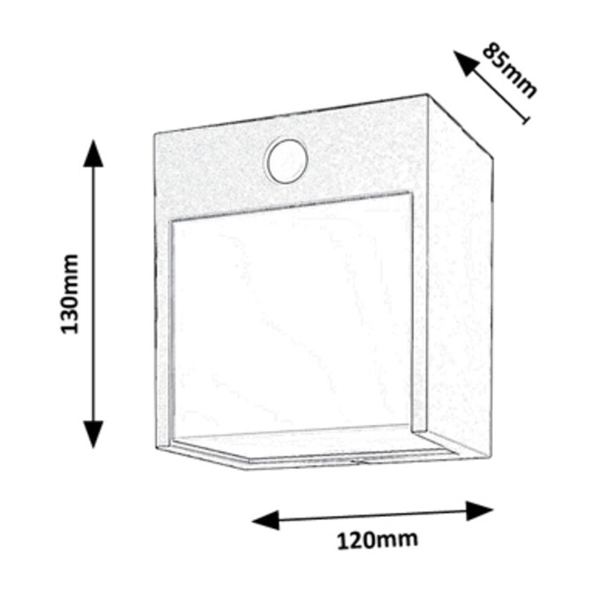Rabalux - Lámpara de pared LED para exterior con sensor LED/12W/230V blanca IP44
