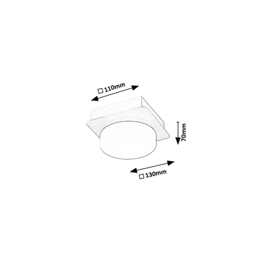 Rabalux - Plafón LED para baño LED/5W/230V IP44 4000K negro