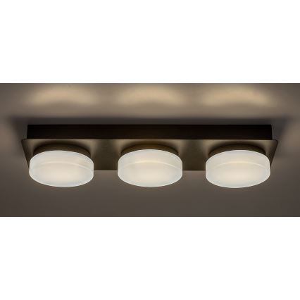 Rabalux - Plafón LED para baño 3xLED/6W/230V IP44 negro