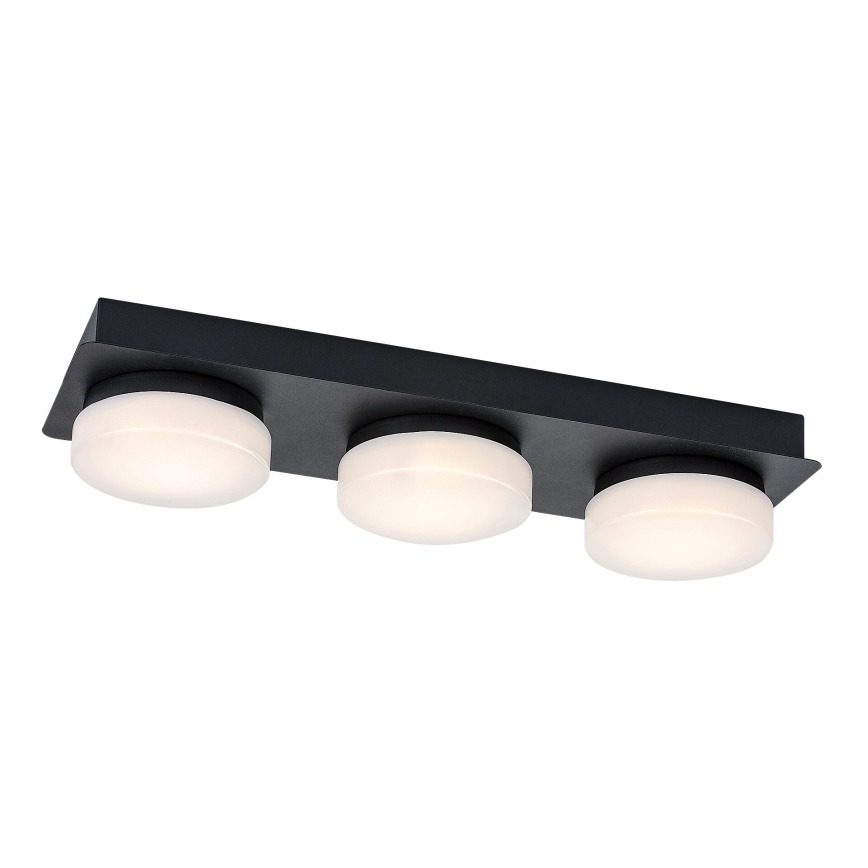 Rabalux - Plafón LED para baño 3xLED/6W/230V IP44 negro