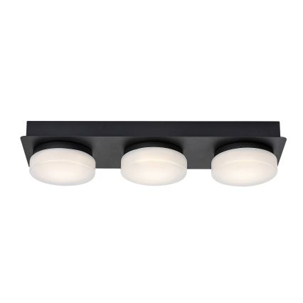 Rabalux - Plafón LED para baño 3xLED/6W/230V IP44 negro