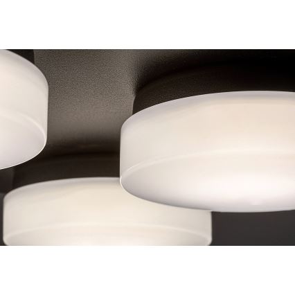 Rabalux - Plafón LED para baño 4xLED/5,2W/230V IP44 negro