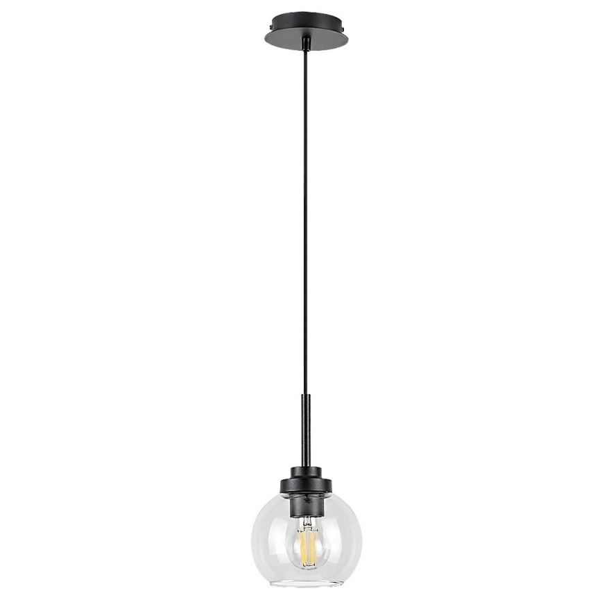Rabalux - Lámpara de araña de baño en cadena 1xE27/15W/230V negro IP44