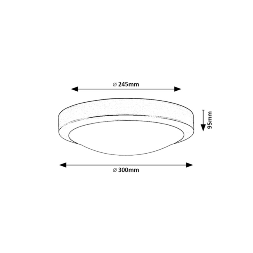 Rabalux - Luminaria de techo para baño 2xE27/40W/230V IP44 Ø 30 cm