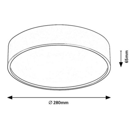 Rabalux - Plafón LED LED/18W/230V IP44 4000K diá. 28 cm negro