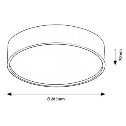 Rabalux - Plafón LED con sensor LED/19W/230V IP44 4000K diá. 28,5 cm negro