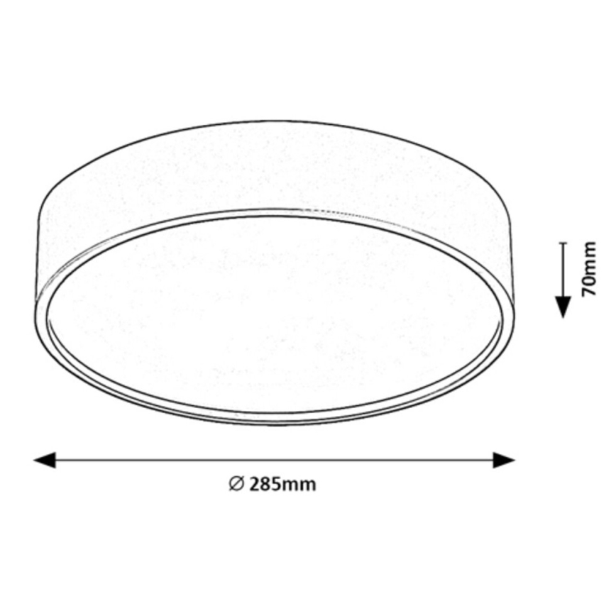 Rabalux - Plafón LED con sensor LED/19W/230V IP44 4000K diá. 28,5 cm negro