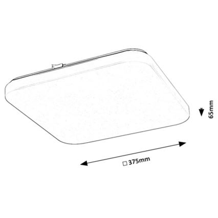 Rabalux - Plafón LED con sensor LED/24W/230V 4000K 37x37cm