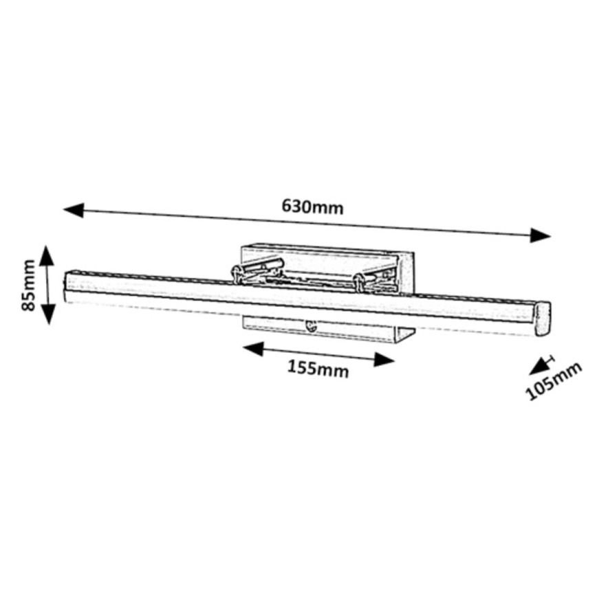 Rabalux 75017 - Iluminación de espejo táctil LED regulable TURGON LED/20W/230V