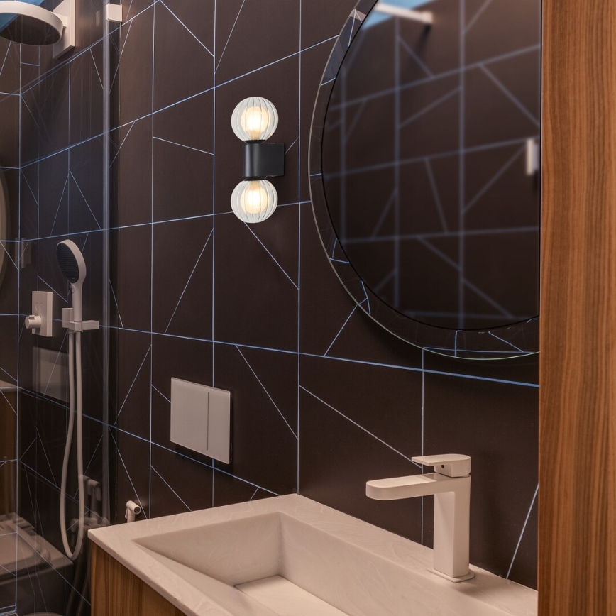 Rabalux - Aplique de baño 2xG9/3,5W/230V IP44 negro