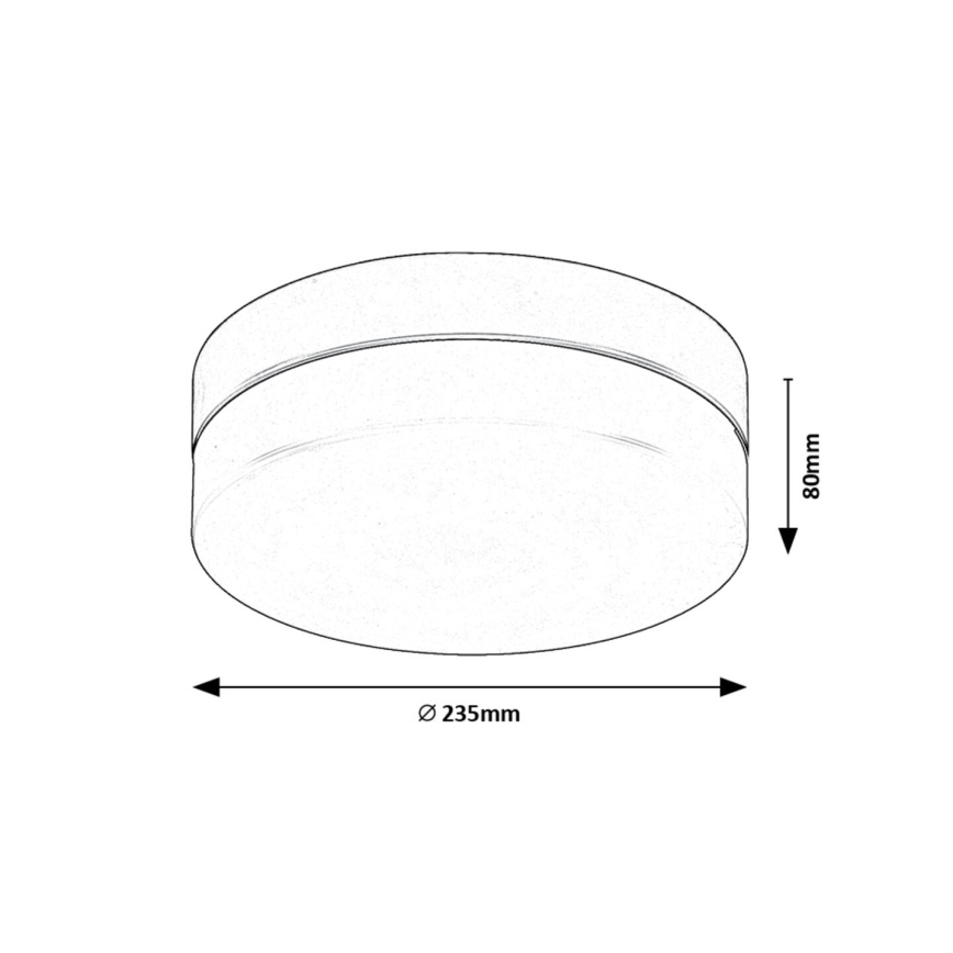 Rabalux - Plafón LED de baño LED/15W/230V IP44 4000K diá. 23 cm negro