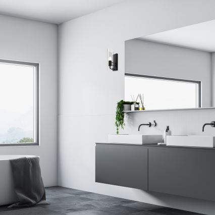 Rabalux - Aplique de baño 1xE14/12W/230V IP44 negro