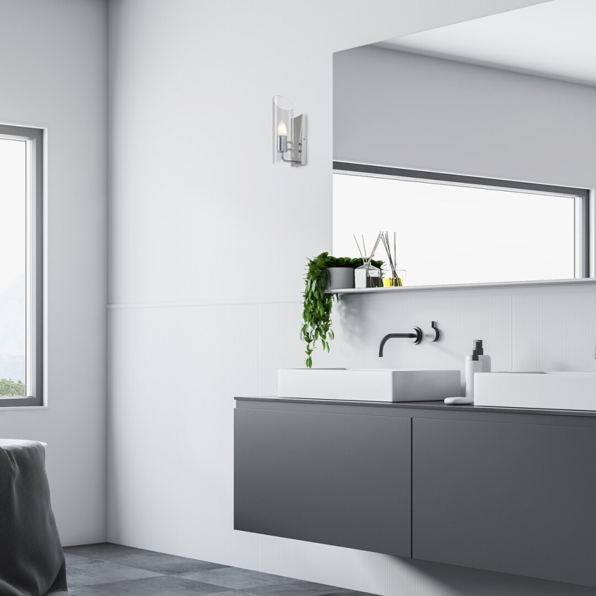Rabalux - Aplique de baño 1xE14/12W/230V IP44 cromo brillante