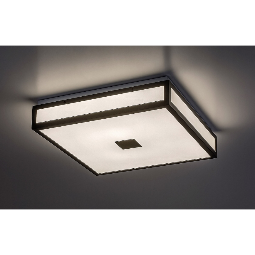 Rabalux - Plafón LED de techo para baño LED/18W/230V IP44 negro 30x30 cm