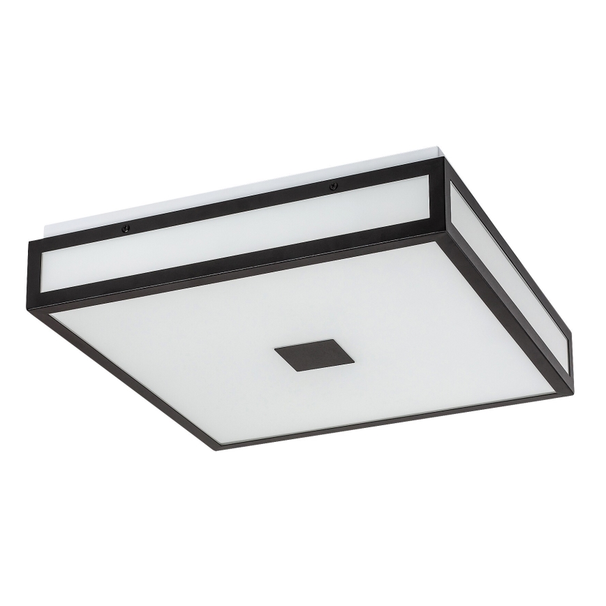 Rabalux - Plafón LED de techo para baño LED/18W/230V IP44 negro 30x30 cm