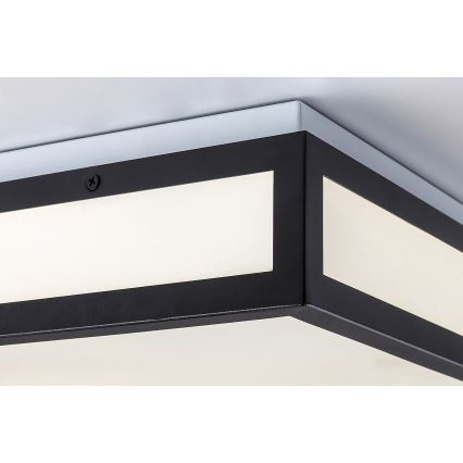 Rabalux - Plafón LED de techo para baño LED/18W/230V IP44 negro 30x30 cm