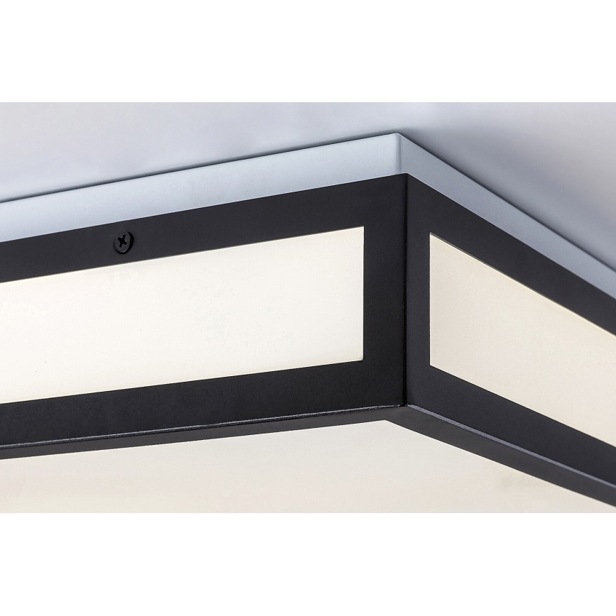 Rabalux - Plafón LED de techo para baño LED/18W/230V IP44 negro 30x30 cm