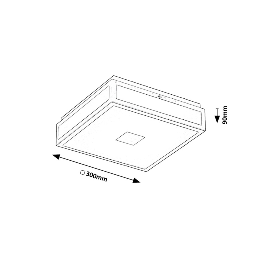 Rabalux - Plafón LED de baño LED/18W/230V IP44 30x30 cm blanco