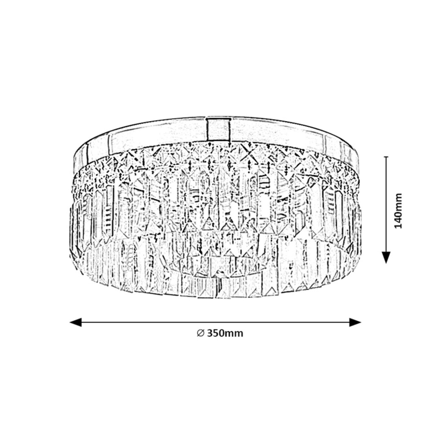 Rabalux - Plafón de techo para baño 6xG9/28W/230V IP44 diámetro 35 cm
