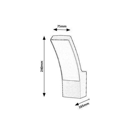 Rabalux - Aplique LED de exterior LED/12W/230V IP44