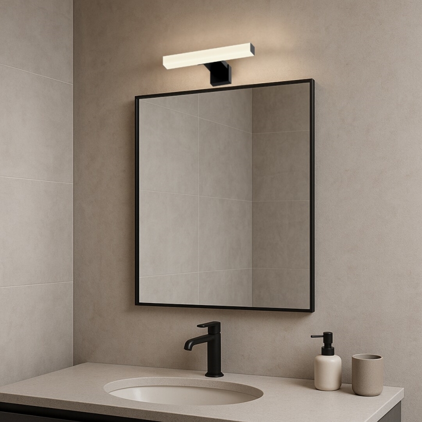 Rabalux - Aplique LED para espejo de baño, 4 W, 230 V, IP44, 20 cm, negro